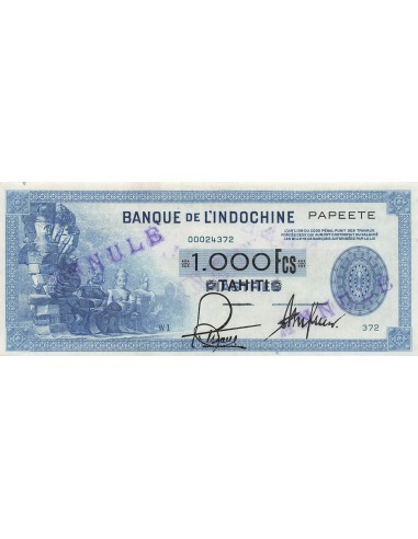 Tahiti 1000 Francs - ND (1943) - Annulé - P.18 1000 francs 1943