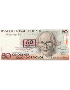 Brésil 50 Cruzeiros - ND (1990) - Remplacement - P.223 50 cruzeiros 1990