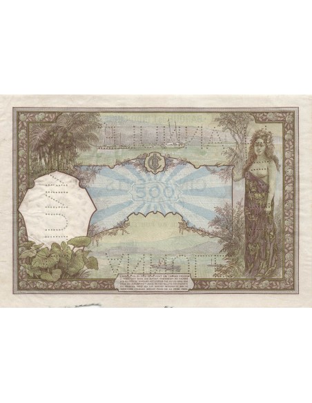 Nle Calédonie 500 Francs - 27-12-1927 - Annulé - P.38 500 francs 1927