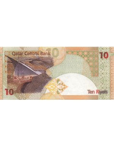 Qatar 10 Riyals - ND (2008) - P.30 10 riyals 2008 2