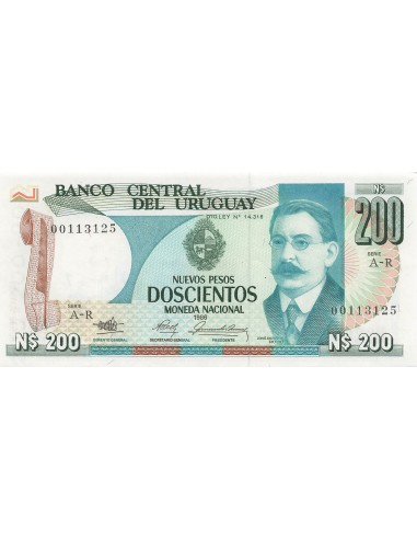 Uruguay 200 Nuevos Pesos - 1986 - Remplacement - P.66 200 nuevos pesos 1986