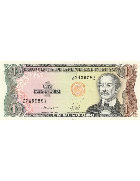 République dominicaine 1 Peso Oro - 1988 - Remplacement - P.126 1 peso oro 1988