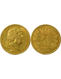 Louis XVIII Louis XVIII - 40 Francs Or - 1818 A Paris 40 francs Or 1818 A - Paris