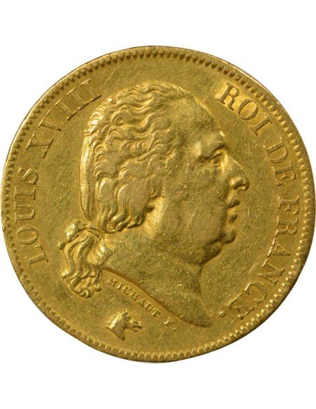 Louis XVIII Louis XVIII - 40 Francs Or - 1818 A Paris 40 francs Or 1818 A - Paris