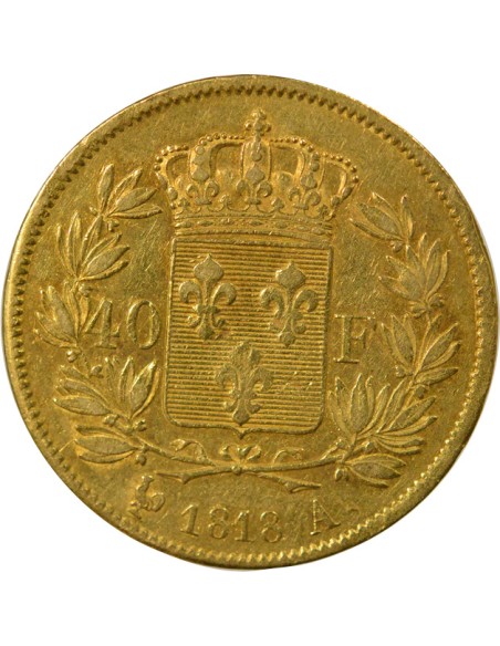 Louis XVIII Louis XVIII - 40 Francs Or - 1818 A Paris 40 francs Or 1818 A - Paris