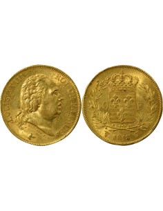 Louis XVIII Louis XVIII - 40 Francs Or - 1818 W Lille 40 francs Or 1818 W Lille