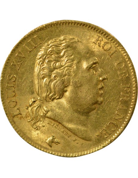 Louis XVIII Louis XVIII - 40 Francs Or - 1818 W Lille 40 francs Or 1818 W Lille