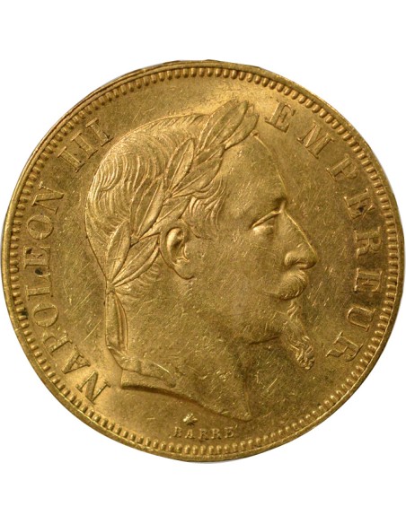 Tête Laurée - 1864 A Paris 50 francs Or 1864 A - Paris