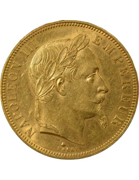 Tête Laurée - 1864 A Paris 50 francs Or 1864 A - Paris