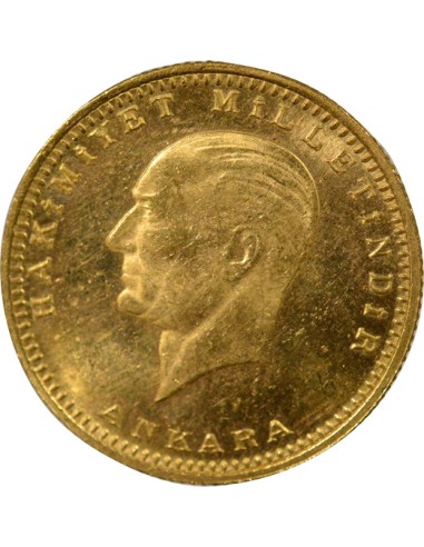 Turquie 100 Kurus Or - 1923/34 (1957) - Tam Cumhuriyet Altini 100 kurush Or 1957 Ankara