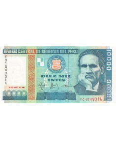Pérou 10000 Intis - 1988 - Remplacement - P.140 10000 intis 1988