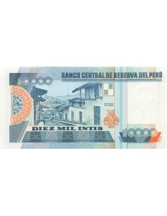 Pérou 10000 Intis - 1988 - Remplacement - P.140 10000 intis 1988 2