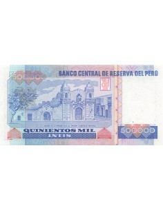 Pérou 500000 Intis - ND (1989) - Remplacement - P.147 500000 intis 1989 2