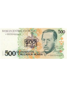 Brésil 500 Cruzeiros - ND (1990) - Remplacement - P.226 500 cruzeiros 1990