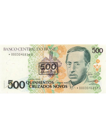 Brésil 500 Cruzeiros - ND (1990) - Remplacement - P.226 500 cruzeiros 1990