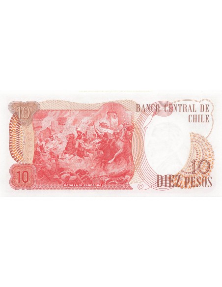Chili 10 Pesos - 1976 - Remplacement - P.150b 10 pesos 1976