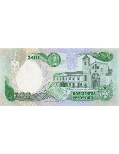Colombie 200 Pesos Oro - 1985 - Remplacement - P.429 200 pesos oro 1985