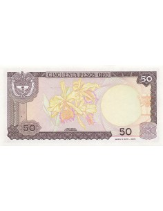 Colombie 50 Pesos Oro - 1986 - Remplacement - P.425 50 pesos oro 1986 2