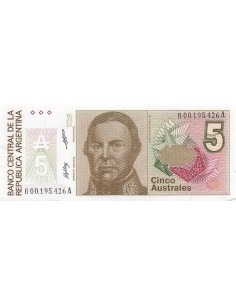 Argentine 5 Australes - ND (1987-89) - Remplacement - P.324 1 australes 1987