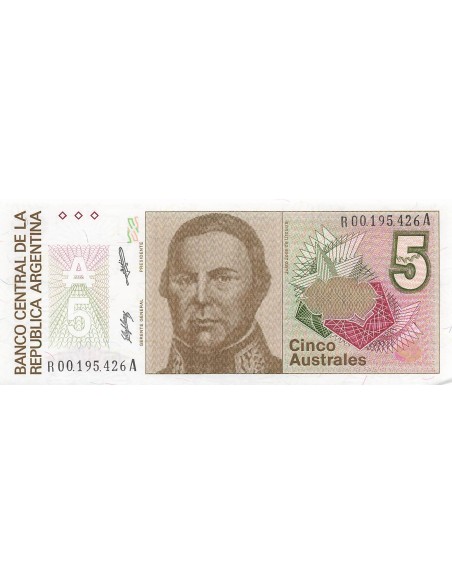 Argentine 5 Australes - ND (1987-89) - Remplacement - P.324 1 australes 1987