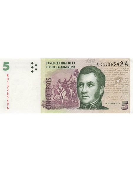 Argentine 5 Pesos - ND (2005-06) - Remplacement - P.353 5 pesos 2005