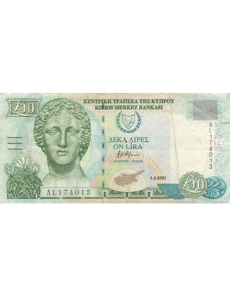 Chypre 10 Pounds - 01-02-2001 - P.62c 10 pounds 2001