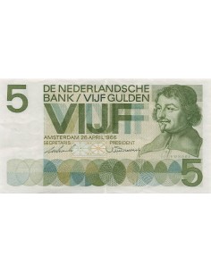 Pays-Bas 5 Gulden - Vondel - 26-04-1966 - P.90 5 gulden 1966