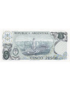 Argentine 5 Pesos - ND (1974-76) - Remplacement - P.294 5 pesos 1974 2