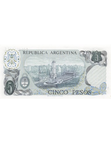 Argentine 5 Pesos - ND (1974-76) - Remplacement - P.294 5 pesos 1974