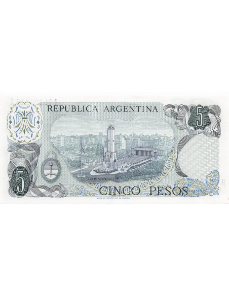 Argentine 5 Pesos - ND (1974-76) - Remplacement - P.294 5 pesos 1974