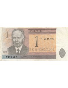 Estonie 1 Kroon - 1992 - Remplacement - P.69 1 kroon 1992