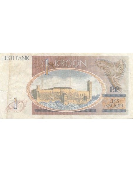 Estonie 1 Kroon - 1992 - Remplacement - P.69 1 kroon 1992