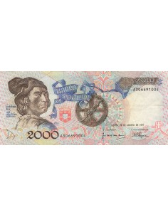 Portugal 2000 Escudos - Dias - 29-08-1991 - P.186b 2000 escudos 1991