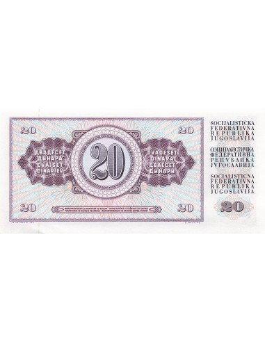 Yougoslavie 20 Dinara - 1978 - Remplacement - P.88a 20 dinara 1978
