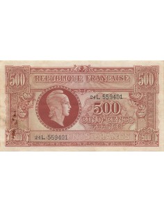 500 Francs - Marianne - 1945 - Lettre L 500 francs 1945