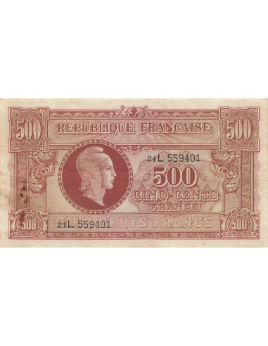 500 Francs - Marianne - 1945 - Lettre L 500 francs 1945