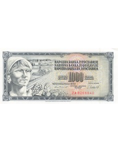 Yougoslavie 1000 Dinara - 1981 - Remplacement - P.92d 1000 dinara 1981