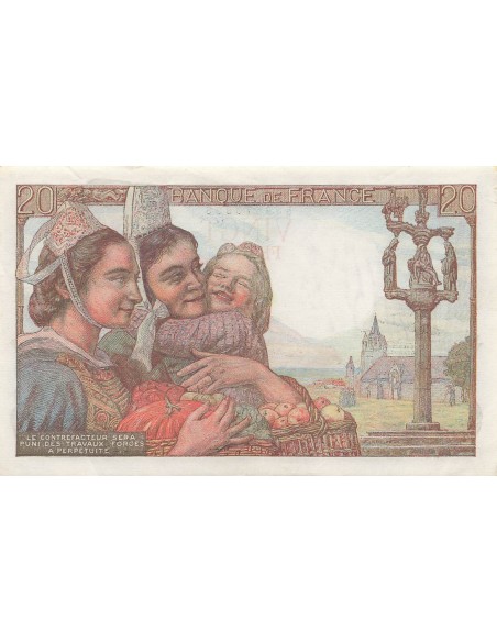 20 Francs Pêcheur - 10-03-1949 - Série X.216 20 francs 1949