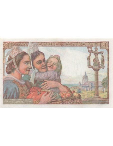 20 Francs Pêcheur - 09-01-1947 - Série X.154 20 francs 1947