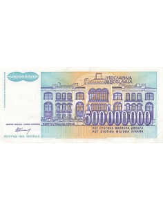 Yougoslavie 500000000 Dinara - 1993 - Remplacement - P.134 500000000 dinara 1993 2