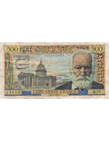500 Francs - Victor Hugo - 04-08-1955 - Série R.77 500 francs 1955