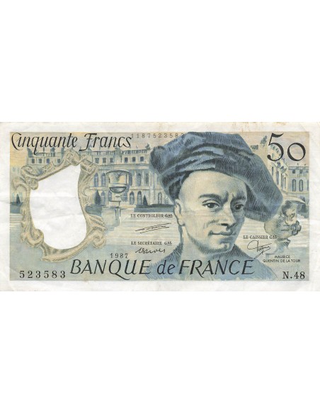 50 Francs - Quentin de la Tour - 1987 - Série N.48 50 francs 1987