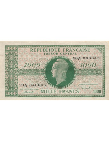 1000 Francs - Marianne - 1945 - Lettre A 1000 francs 1945