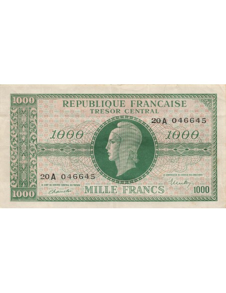 1000 Francs - Marianne - 1945 - Lettre A 1000 francs 1945