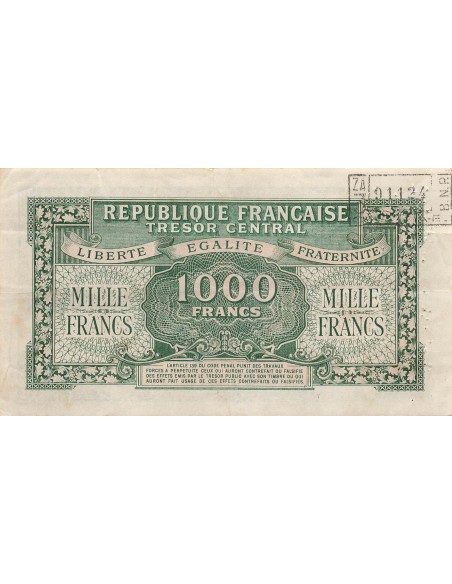 1000 Francs - Marianne - 1945 - Lettre A 1000 francs 1945