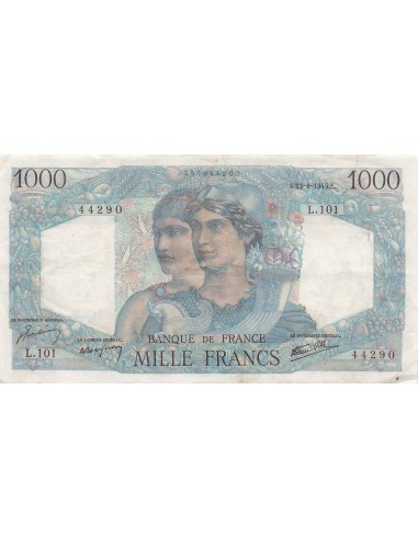 1000 Francs - Minerve et Hercule - 23-08-1945 - Série L.101 1000 francs 1947