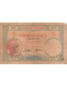 Djibouti 5 Francs - ND (1928-1938) - P.6 5 francs 1928