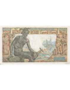 1000 Francs - Déesse Déméter - 25-06-1943 - Série B.6759 1000 francs 1943 2