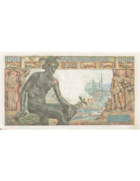 1000 Francs - Déesse Déméter - 25-06-1943 - Série B.6759 1000 francs 1943