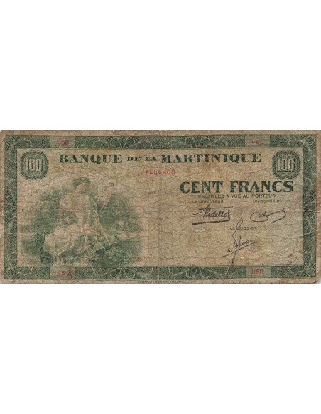 Martinique 100 Francs - 1942 - P.19a 25 francs 1942